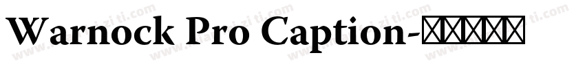 Warnock Pro Caption字体转换